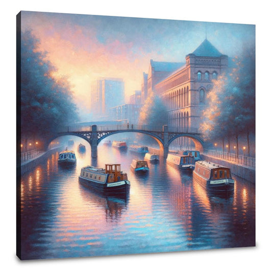 Manchester Castlefield Dusk Canvas - Main Image