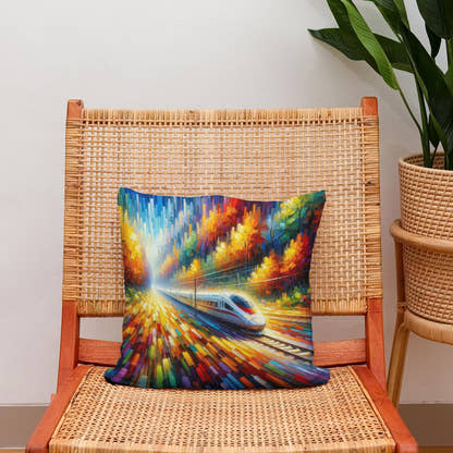 Autumn Express Cotton Cushion - Secondary Image 2