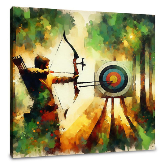 Focused Archer Canvas - Main Image
