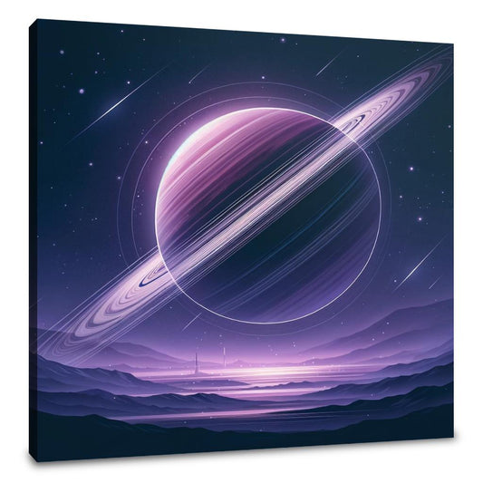 Violet Ring Planet Canvas - Main Image