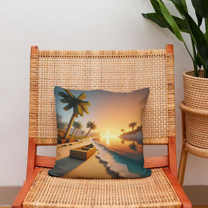 Sunrise Serenity Cotton Cushion - Secondary Image 2