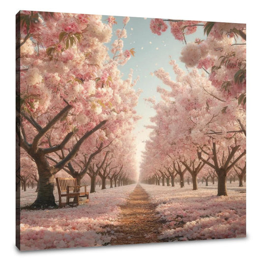 Cherry Blossom Orchard Canvas - Main Image