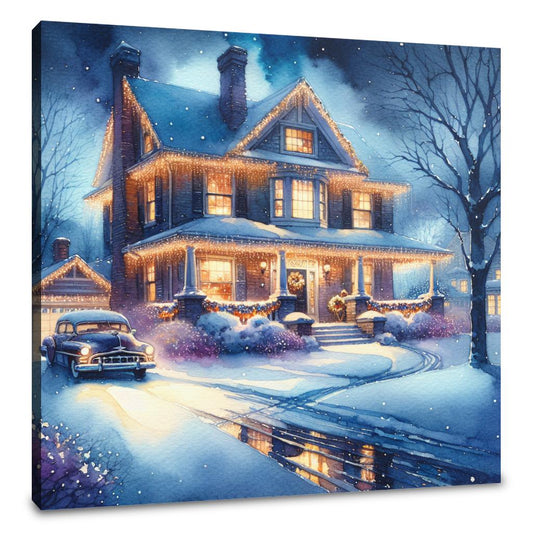 Melancholic Winter Night Canvas - Main Image