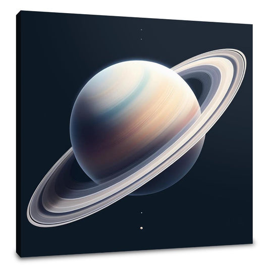 Saturn's Ringed Elegance Canvas - Main Image