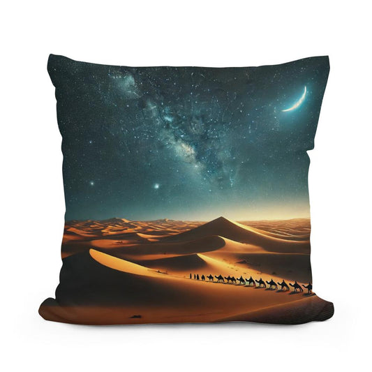 Sahara Nightscape Cotton Pillow - Main Image
