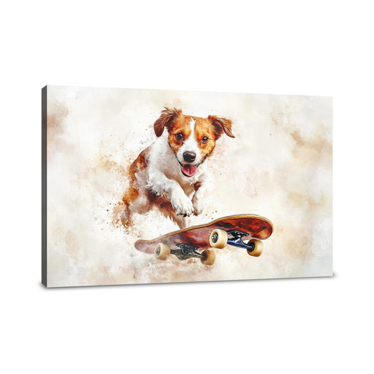 Dog on Wheels Canvas - Main Image