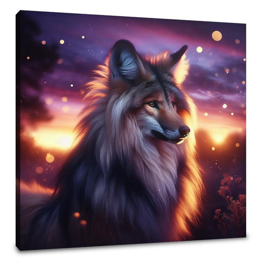 Twilight Majesty: Maned Wolf Canvas - Main Image