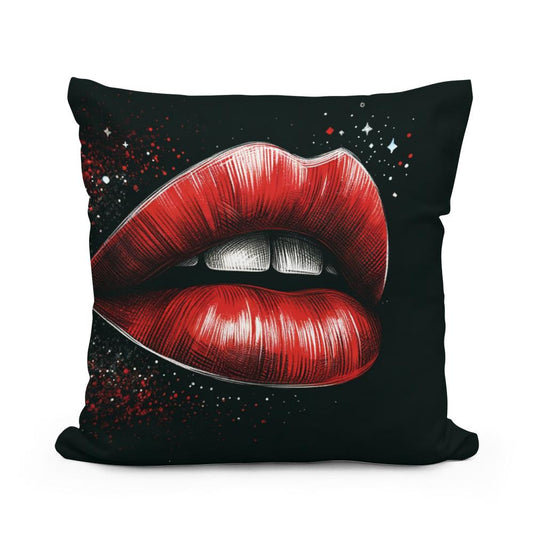 Scarlet Whisper Cotton Cushion - Main Image