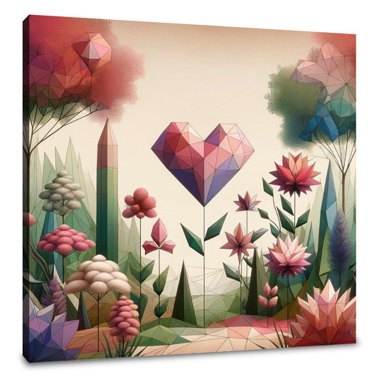 Heart Bloom Garden Canvas - Main Image