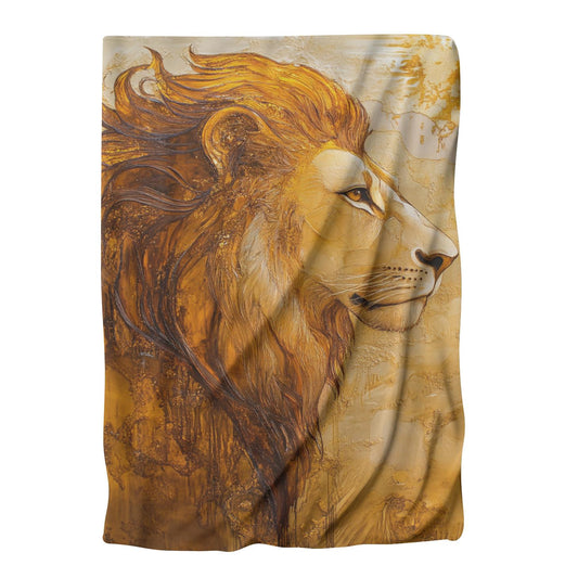 Contemplative Lion Blanket - Main Image