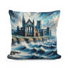 Newcastle Tynemouth Priory Coastal Impressions Cotton Cushion - Main Image