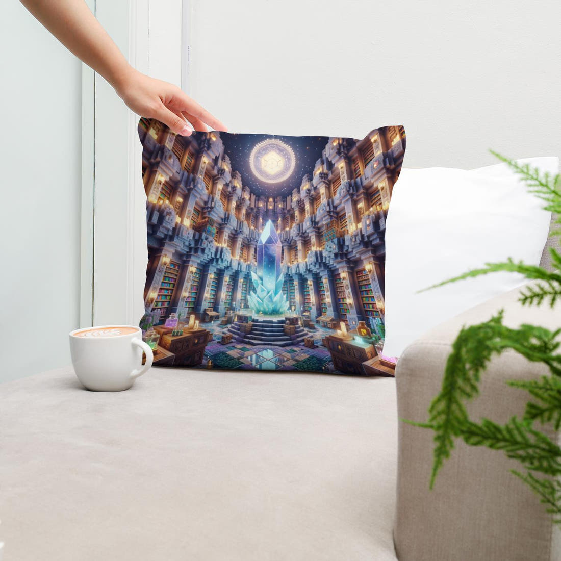 Enchanted Shelves Cotton Cushion - Secondary Image 5