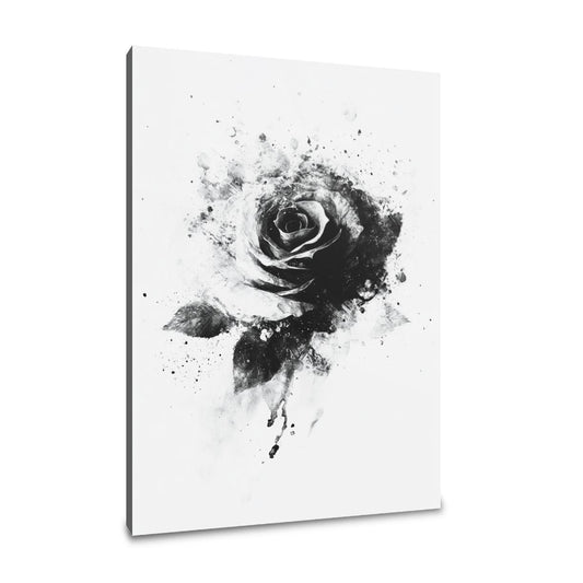 Monochrome Rose Elegance Canvas - Main Image