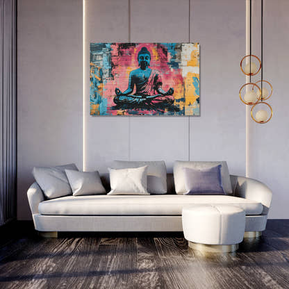 Meditation Graffiti Canvas - Secondary Image