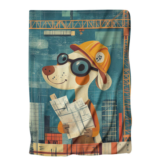 Worker Dog Construction Blanket - Main Image
