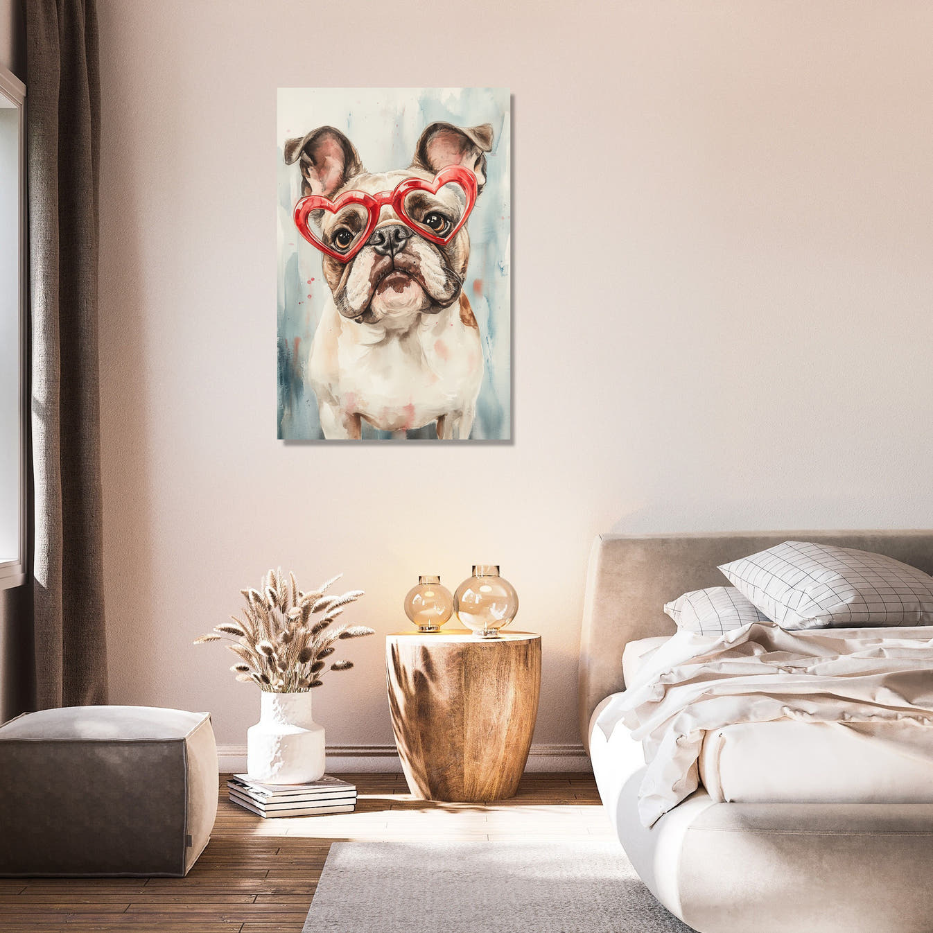 Red-Hearted Bulldog Canvas - Secondary Image 7