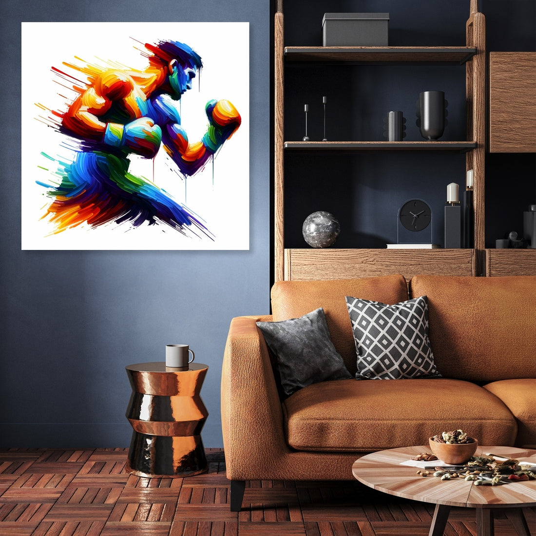 Pugilist's Colorful Impact Canvas - Secondary Image 3