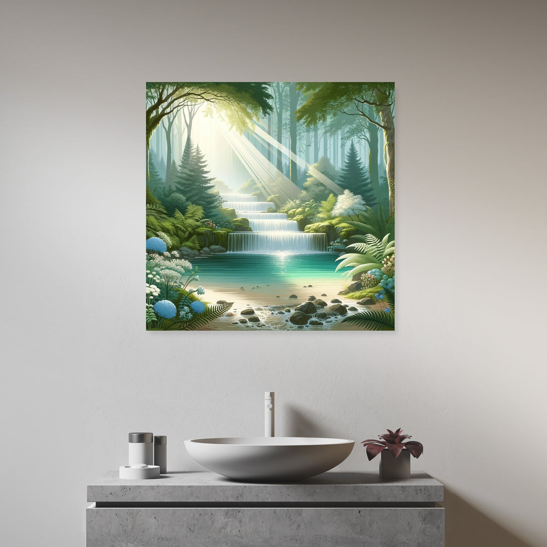 Enchanted Waterfall Canvas - Secondary Image 3