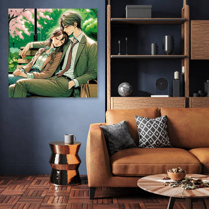 Cherry Blossom Embrace Canvas - Secondary Image 3