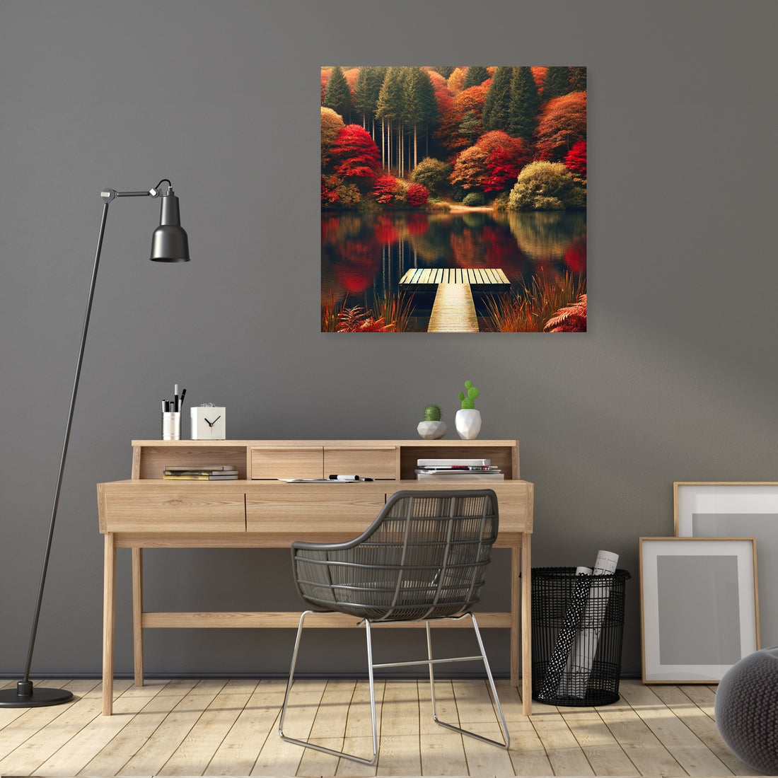 Autumn Lake Tranquillity Canvas - Secondary Image 5
