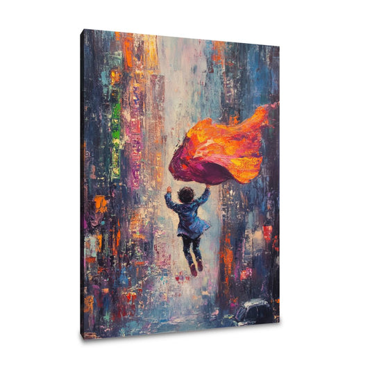 Little Hero's Leap Canvas - Main Image