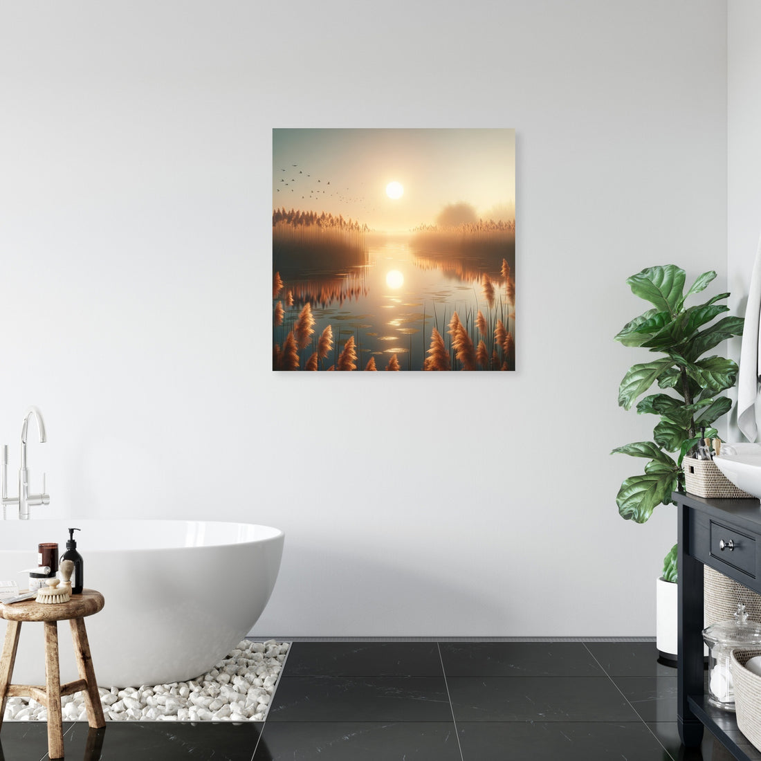 Marshland Sunrise Canvas - Secondary Image