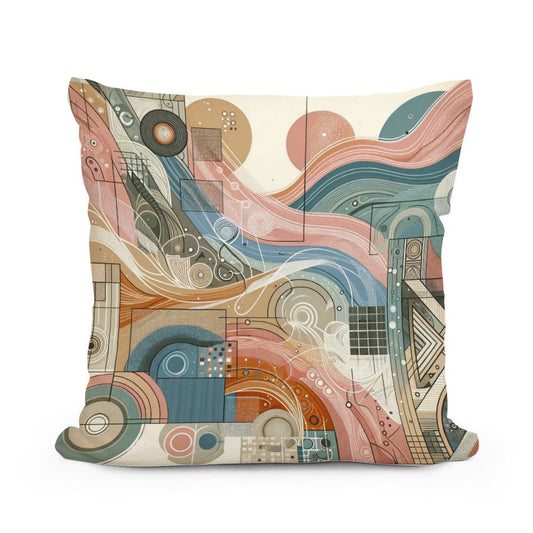 Diverse Essence Mosaic Cotton Pillow - Main Image