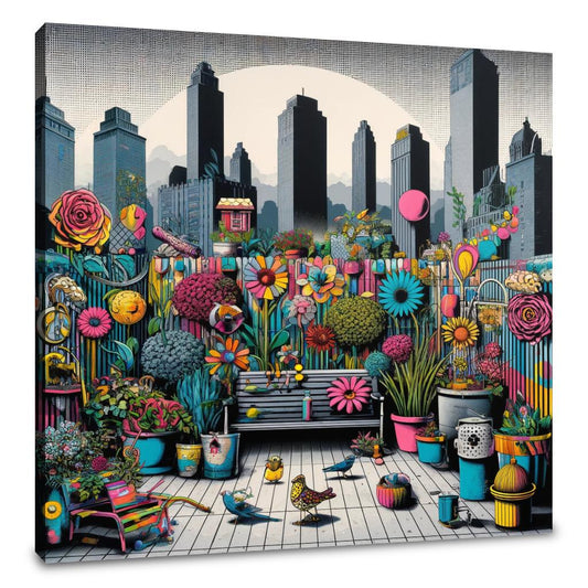 Urban Pop Garden Extravaganza Canvas - Main Image