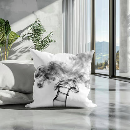 Whispering Smoke Cotton Cushion - Secondary Image 3
