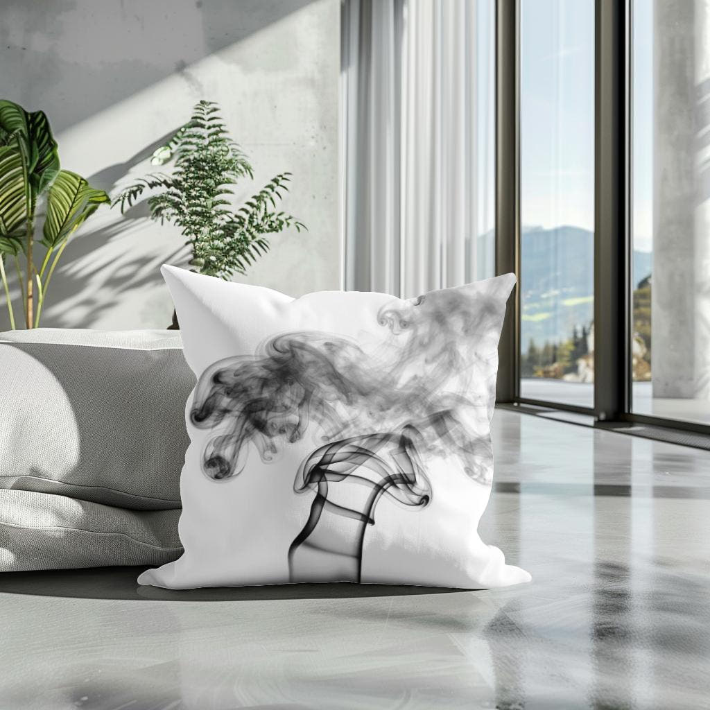 Whispering Smoke Cotton Cushion - Secondary Image 3