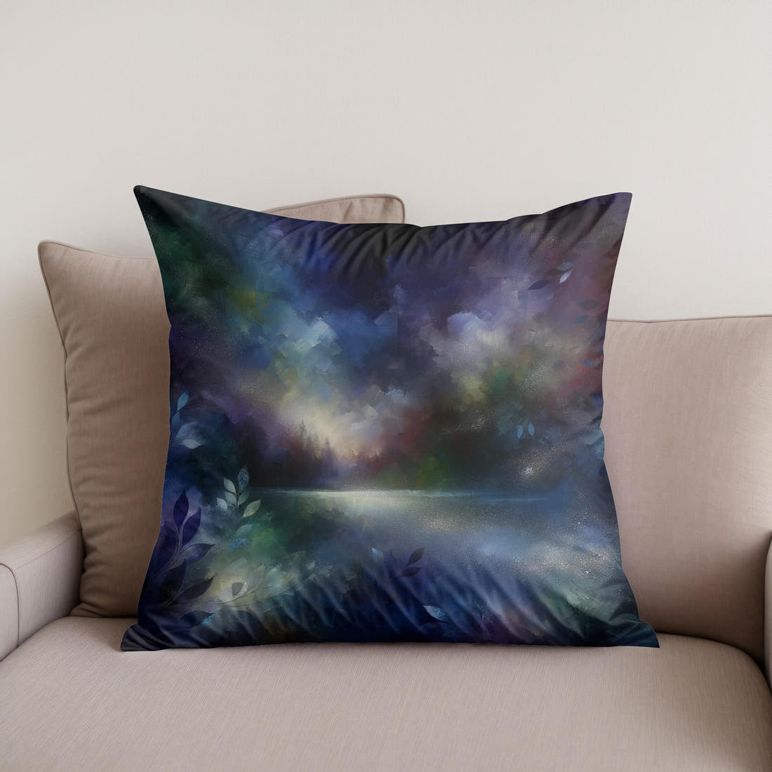 Nocturnal Whispers Cotton Cushion - Secondary Image