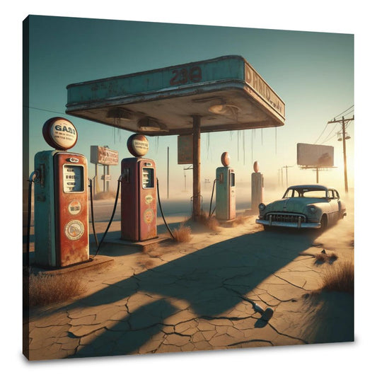 Last Stop Gas Station Canvas - Main Image