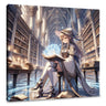 Mystical Library Guardian Canvas - Main Image