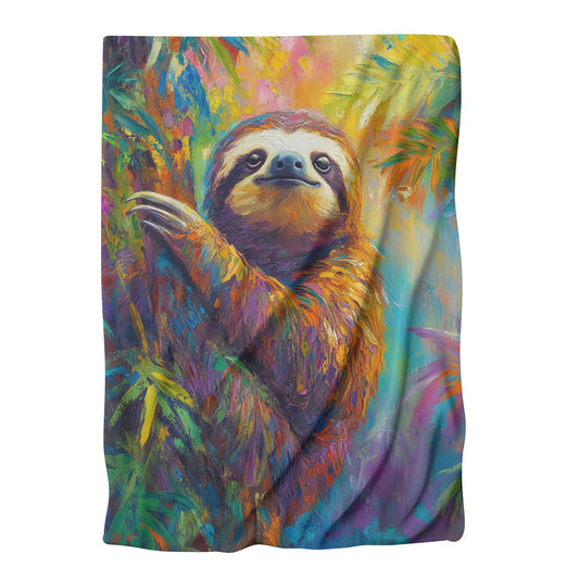 Rainbow Joy Sloth Blanket - Main Image