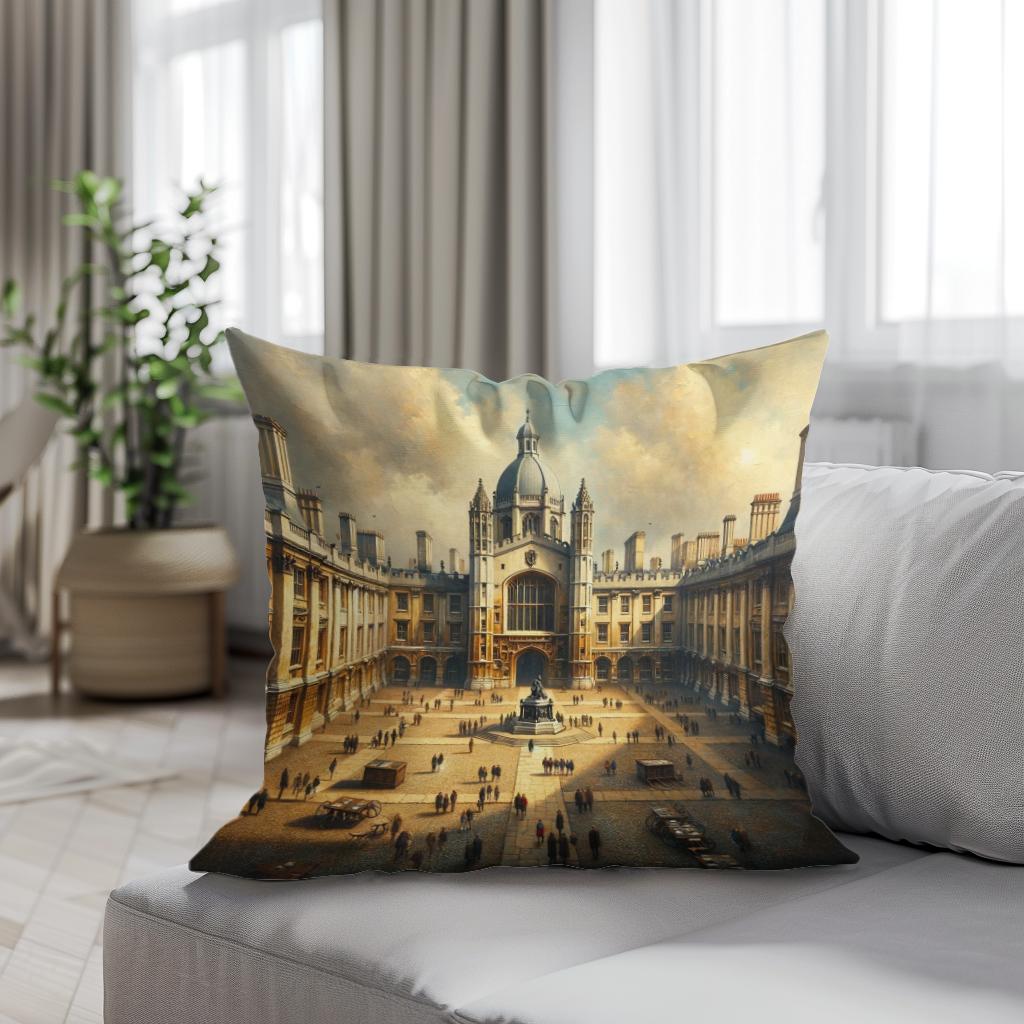 Cambridge Trinity Court Cotton Cushion - Secondary Image 4
