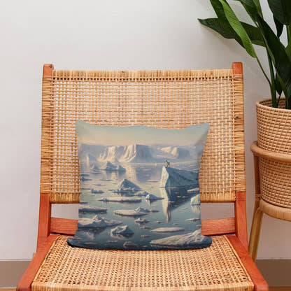 Arctic Elegance Cotton Cushion - Secondary Image 2
