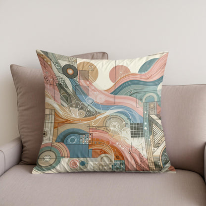 Diverse Essence Mosaic Cotton Pillow - Secondary Image