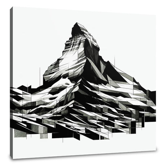 Matterhorn Cubist Shadow Canvas - Main Image
