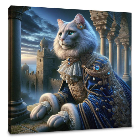 Royal Feline Twilight Canvas - Main Image