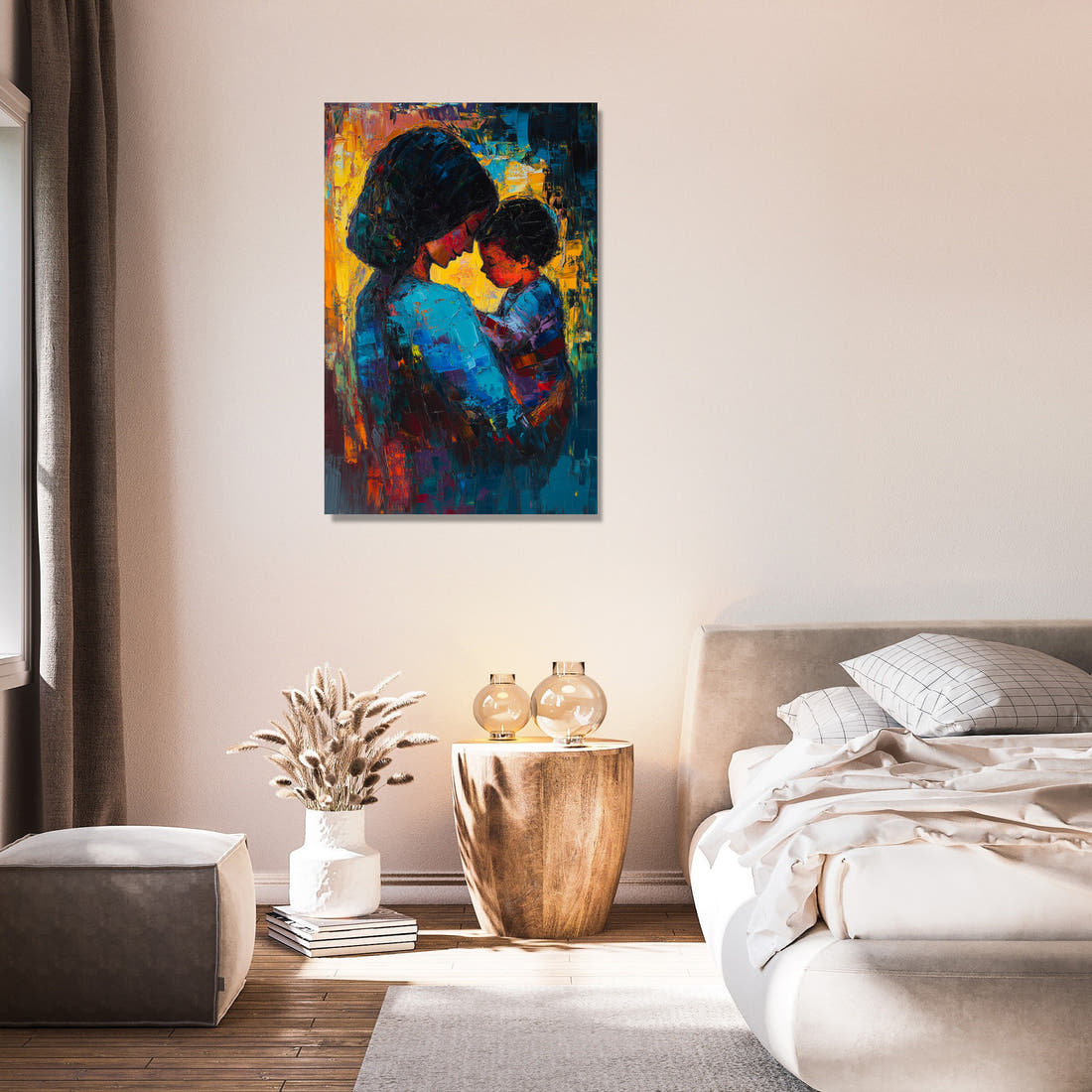 Mother and Child Vibrant Canvas - Secondary Image 7