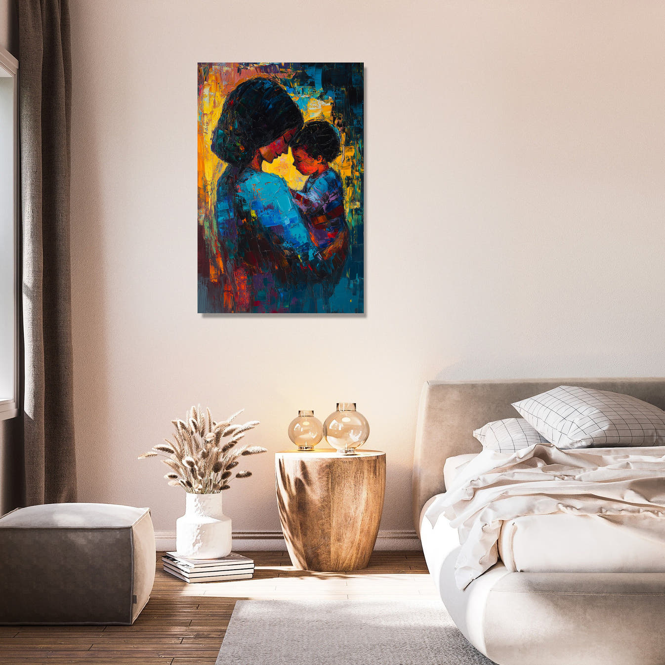 Mother and Child Vibrant Canvas - Secondary Image 7