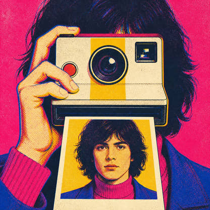 Facing The Self-Portrait Canvas - Artwork design