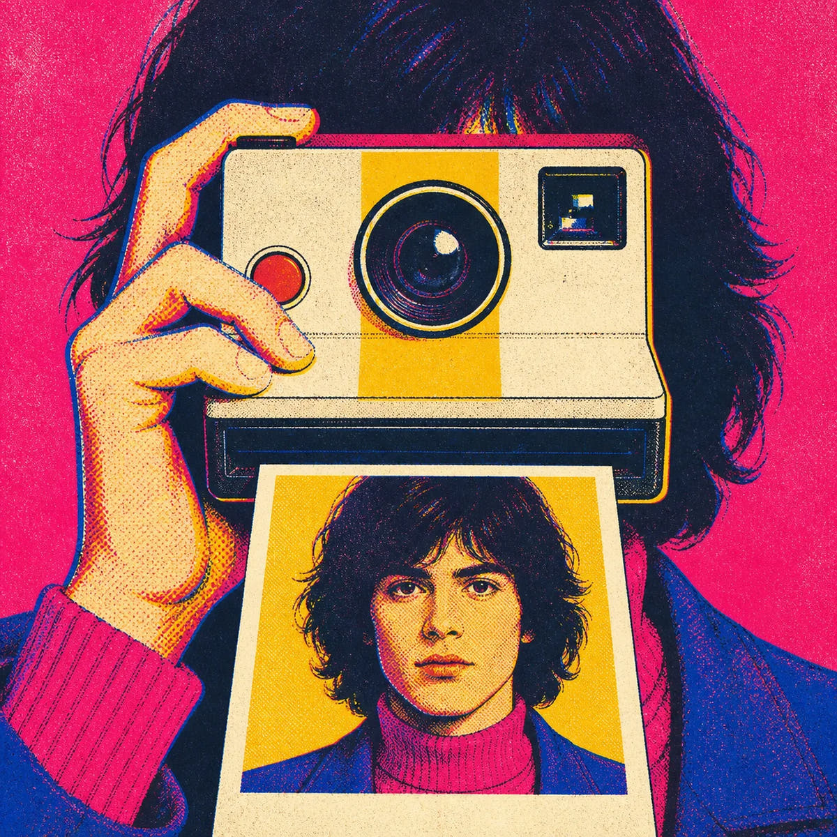 Facing The Self-Portrait Canvas - Artwork design