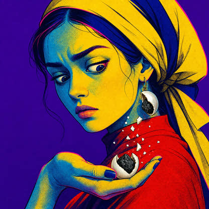 Girl with a Pearl Earring — Broken Prestige Canvas - Artwork