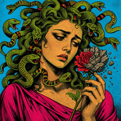 Medusa — Stone Flower Canvas - Artwork