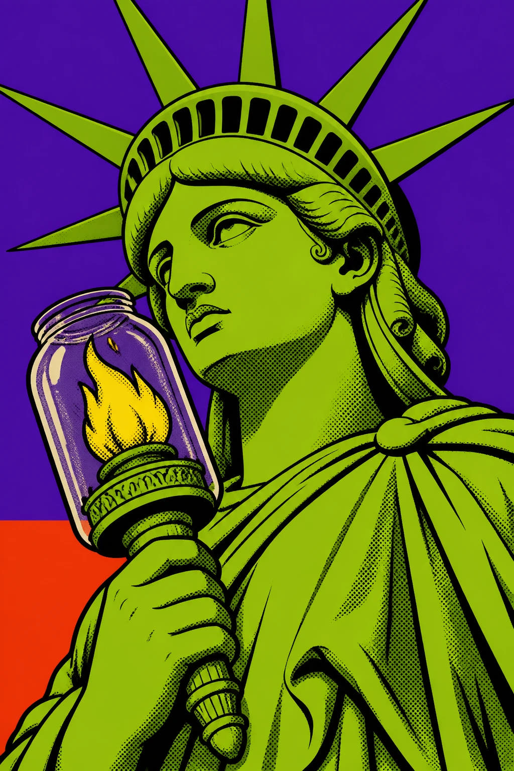 Statue of Liberty — Liberty Under Glass Acrylic Print - Artwork