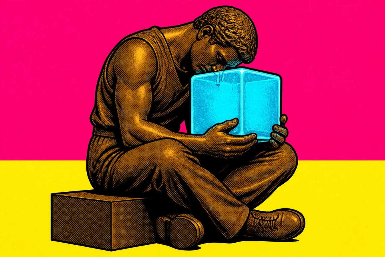 The Thinker — Cool Thought Acrylic Print - Artwork