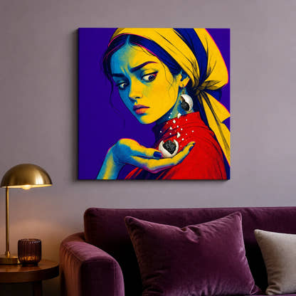 Girl with a Pearl Earring — Broken Prestige Canvas - Lifestyle