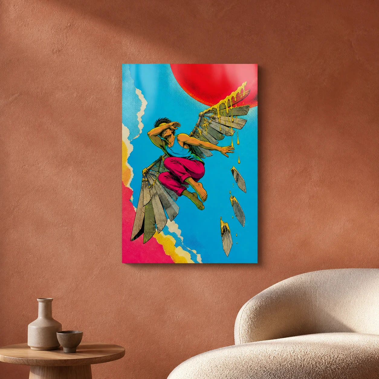 Icarus — Melting Ascent Acrylic Print - Lifestyle