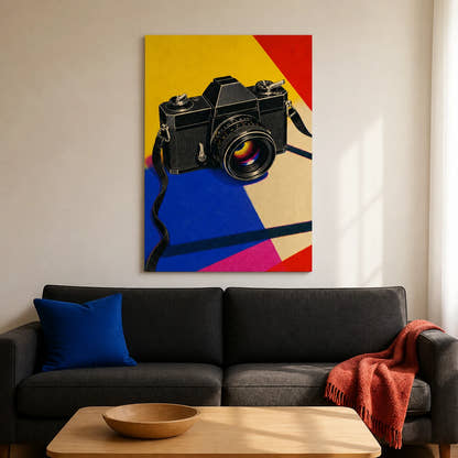 Camera In Colour Canvas - Living room